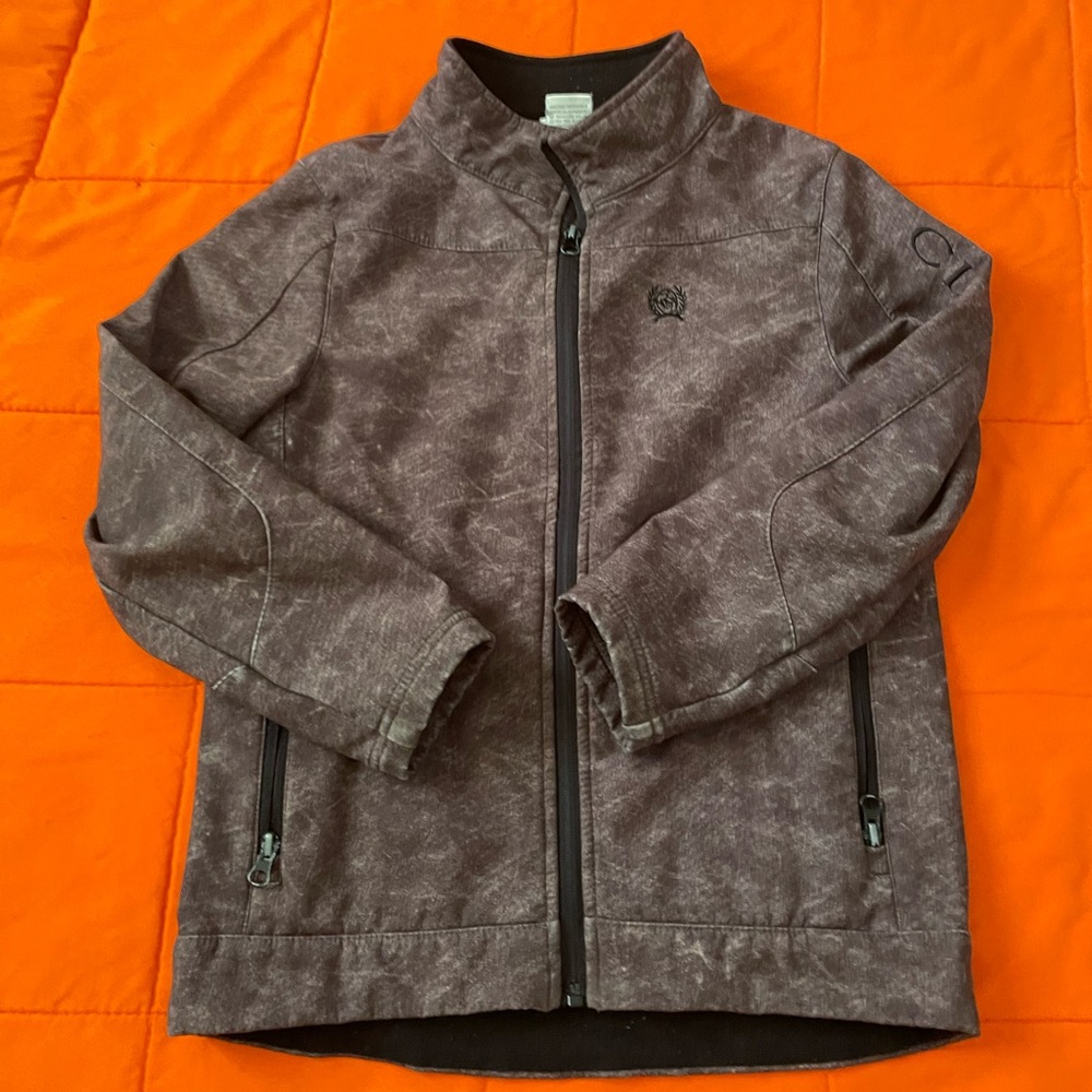 Cinch Jackets Girls Medium 10 Western Brown Zippers Pockets (Womens small)
